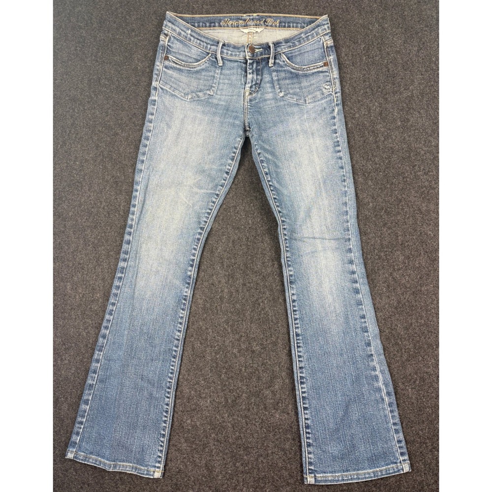 Y2K Abercrombie & Fitch Womens Size 4 Low Rise Bootcut Stretch Jeans Light Wash